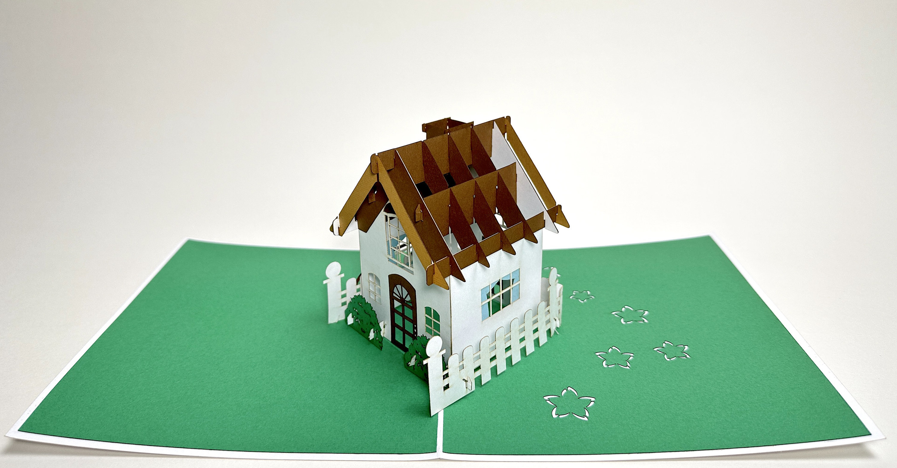 New Home Pop Up Congratulations Card - Father's Day Card- Mother's Day Card - Beautiful House 3D Card - Anniversary Card - Retirement Card